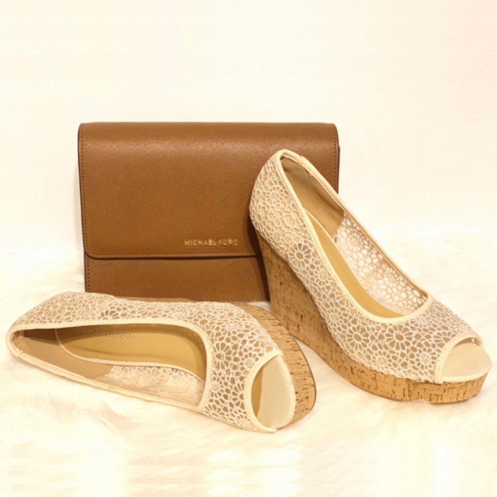 CityClassified Women's Wedge Cork Heels Open Toe